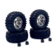 Absima 1.2inch Mudder Tire Set (60mm), Black Chrome (4)...