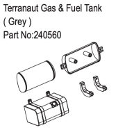 Absima Terranaut Gas & Fuel Tank ( Grey ) (HBP240560)
