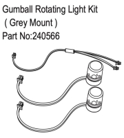 Absima Gumball Rotating Light Kit ( Grey Mount ) (HBP240566)