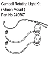 Absima Gumball Rotating Light Kit ( Green Mount ) (HBP240567)