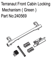 Absima Terranaut Front Cabin Locking Mechanism ( Green ) (HBP240569)