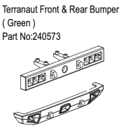 Absima Terranaut Front & Rear Bumper ( Green ) (HBP240573)