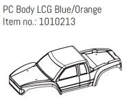 Absima PC Body LCG Blue/Orange - GOAT (AB1010213)