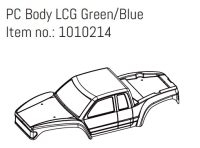 Absima PC Body LCG Green/Blue - GOAT (AB1010214)