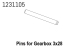Absima Getriebebox Pin 3*28 CR4.4 (1231105)