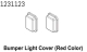 Absima Sto?stangenbeleuchtungsglas rot CR4.4 (2) (1231123)