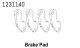 Absima Bremsbel?ge CR4.4 (4) (1231140)