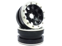 Absima Beadlock Wheels PT-REVOLVER black/silver 2.2 (2) ohne Radnabe (MT2220BS)