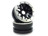 Absima Beadlock Wheels PT-MESH black/silver 2.2 (2) ohne Radnabe (MT2210BS)