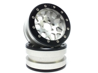Absima Beadlock Wheels PT-MESH silver/black 2.2 (2) ohne Radnabe (MT2210SB)