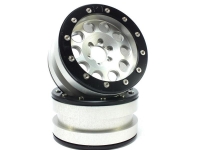 Absima Beadlock Wheels PT-REVOLVER silver/black 2.2 (2) ohne Radnabe (MT2220SB)