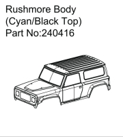 Absima Rushmore Body (Cyan/Black) (HBP240416)