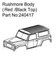 Absima Rushmore Body (Red/Black) (HBP240417)