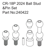 Absima CR-18P Ball Stud & Pin Set (2024) (HBP240422)