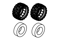Absima Tires & Sponge Set (2) (1610124)