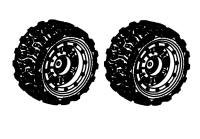 Absima Pre-glued Tire Set (2) (1610125)