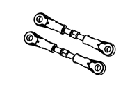Absima Adjustable Steering Rods (2) (1610133)