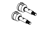 Absima Rear Hub Axle (2) (1610151)