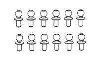 Absima 4.8mm Ball Screws (12) (1610158)