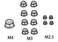Absima Nut Set M4*1/M3*8/M2.5*4 (1610160)