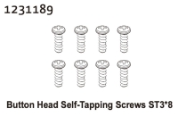 Absima Kopfschrauben ST3*8 (8) (1231189)