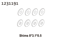 Absima Unterlegscheiben 8*3.1*0.5 (8) (1231191)