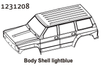 Absima Karosserie hellblau CR4.4 PATROL (1231208)