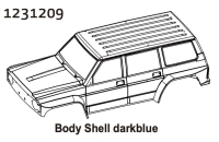 Absima Karosserie dunkelblau CR4.4 PATROL (1231209)