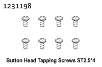 Absima Kopfschrauben ST2.5*4 (8) (1231198)