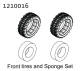 Absima Front Tire & Sponge Set - Buggy (2) (1210016)