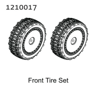 Absima Front Pre-glued Tire Set - Buggy (2) (1210017)