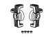 Absima C-Mounts L/R (1210029)