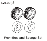 Absima Tire & Sponge Set - Rally (2) (1210056)