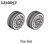 Absima Pre-glued Tire Set - Rally (2) (1210057)