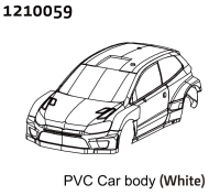 Absima PC Rally Body Shell - blue + Stickers (1210059)