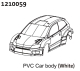 Absima PC Rally Body Shell - blue + Stickers (1210059)
