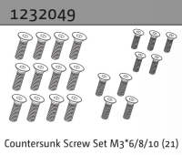 Absima Senkkopfschraubenset M3*6/8/10 (21) (1232049)