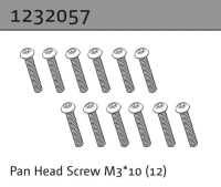 Absima Linsenkopfschraube M3*10 (12) (1232057)