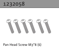 Absima Linsenkopfschraube M3*8 (6) (1232058)