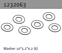 Absima Beilagscheibe 10*5.2*0.2 (6) (1232063)