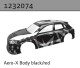 Absima Aero-X Karosserie schwarz/rot (ohne Sticker)...