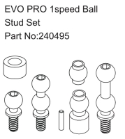 Absima EVO PRO 1speed Ball Stud Set (HBP240495)