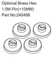 Absima Optional Brass Hex 1.5mm Pin ( +10MM ) (HBP240498)