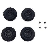 Absima 1.2inch Deep Star Wheel 68mm Mudder-XL Tire Set ( Black ) (HBP240506)
