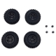 Absima 1.2inch Deep Star Wheel 68mm Mudder-XL Tire Set (...