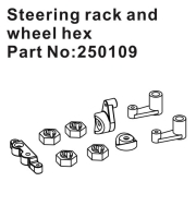 Absima Steering Rack & Wheel Hex Hubs (HBP250109)