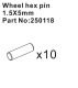 Absima Wheel Hex Pins 1.5*5mm (10) (HBP250118)