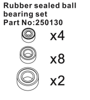 Absima Rubber Sealed Ball Bearing Set (HBP250130)