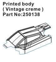 Absima Speck-B Printed Lexan Body - vintage creme (HBP250138)