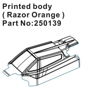 Absima Speck-B Printed Lexan Body - razor orange (HBP250139)